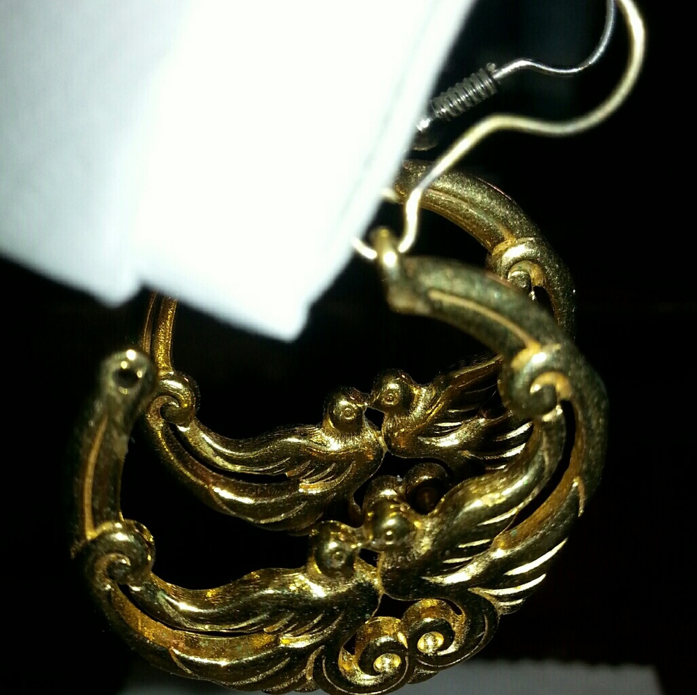 Beautiful Double Dove Dangle Earrings